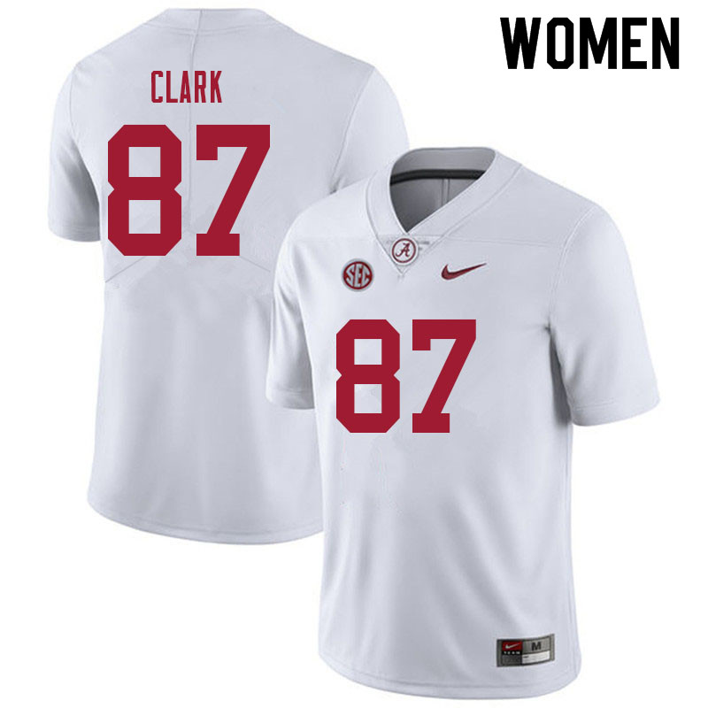 Women #87 Caden Clark Alabama Crimson Tide College Football Jerseys Sale-Black